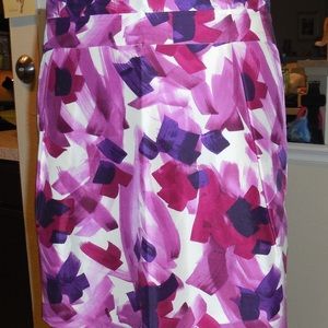 Banana republic floral silk skirt petite M